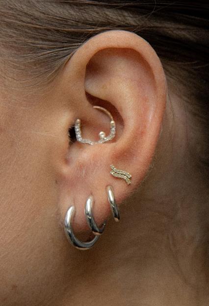 Liz Hoop Pave Silver | Tom Wood | Dame | Retro